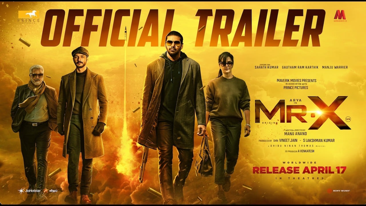 Mr. X (Tamil) Trailer | Arya | Gautham Karthik | Sarath Kumar | Manju Warrier | Manu Anand | DNT