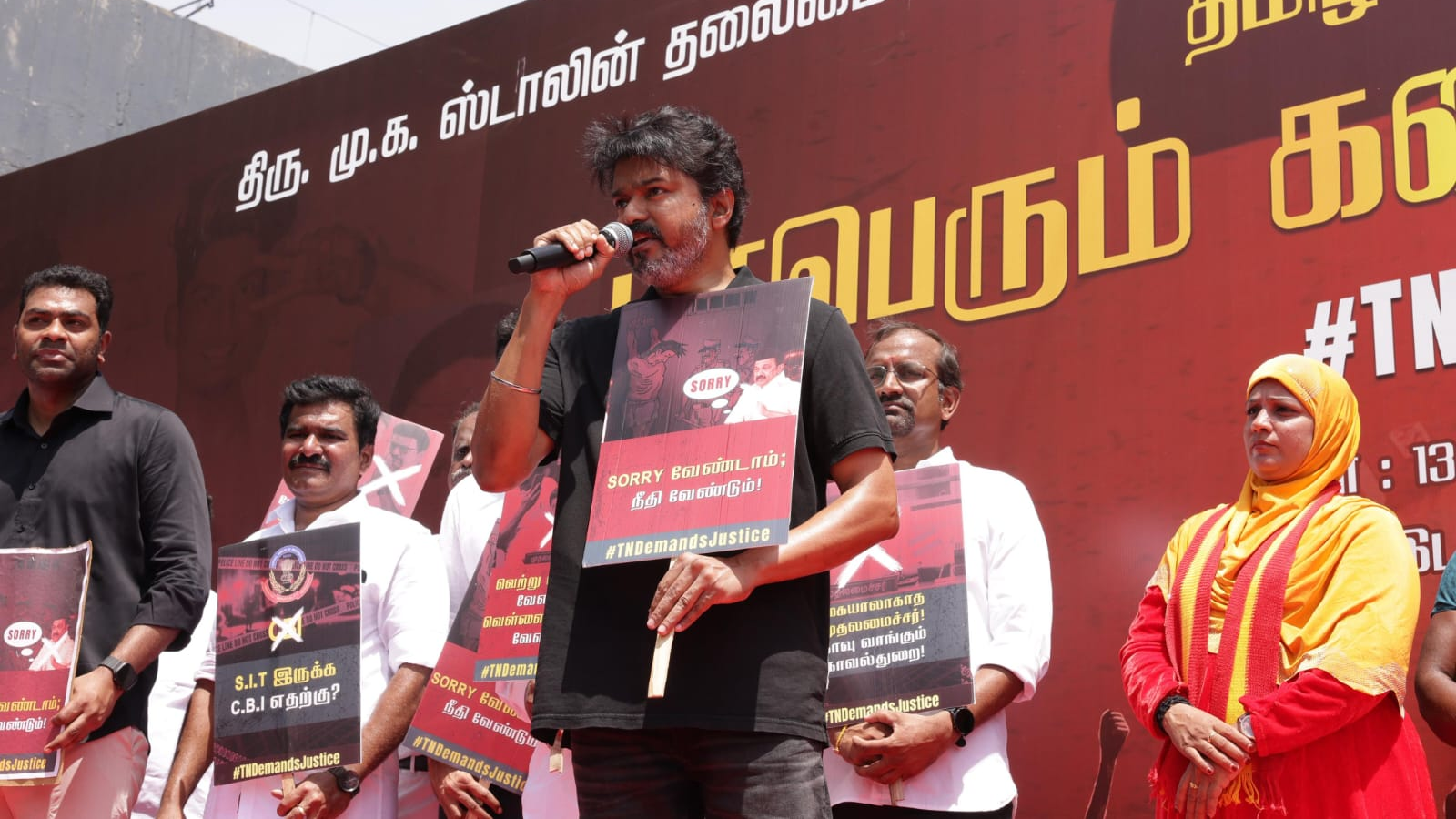tvk vijay prostest for ajithkumar lockup death