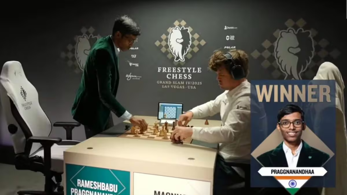 Praggnanandhaa won Magnus Carlsen in LasVegas FCGS