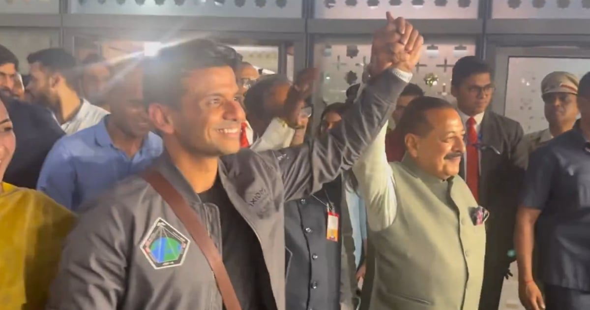 subhanshu shuklas welcome back to india