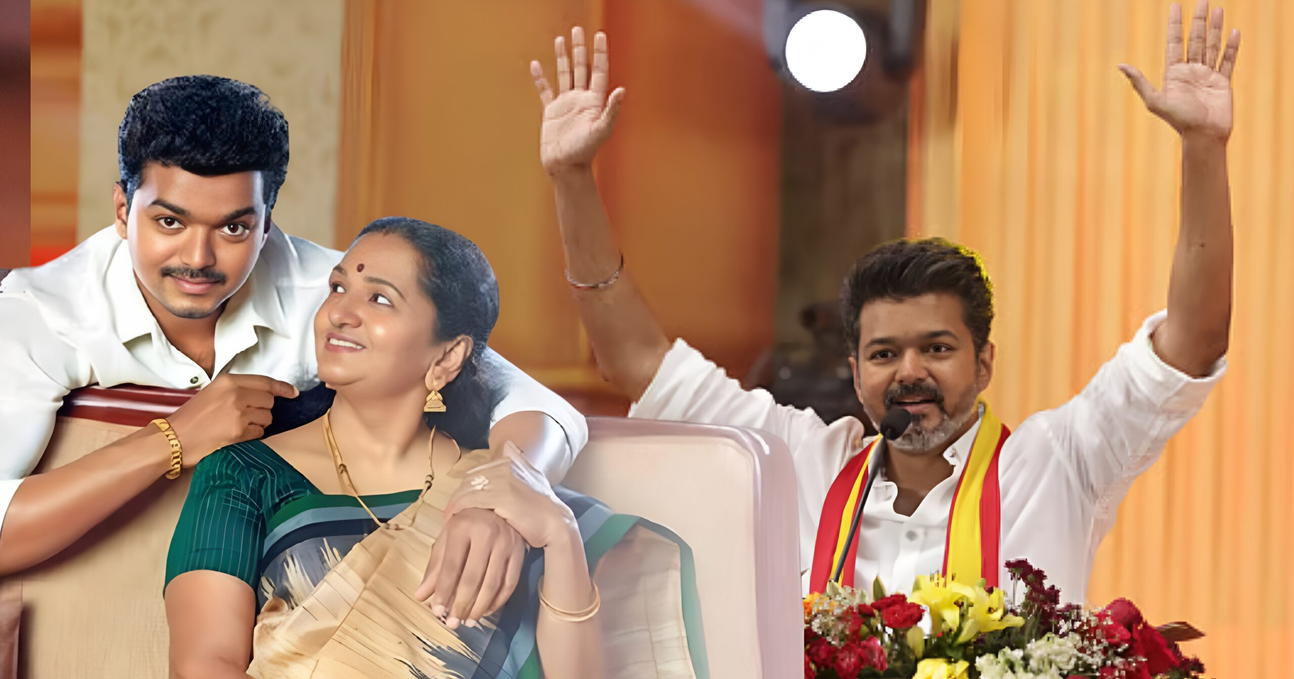 Vijay's mother Shobha congratulates him
