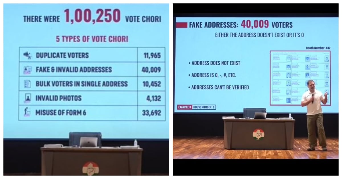 Rahul Gandhi Fake Voters