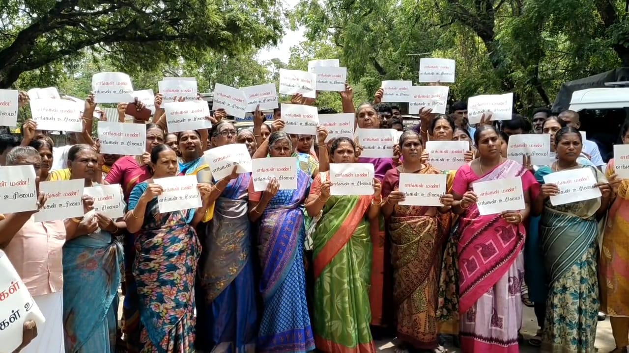 villagers protest agianst palladam highway