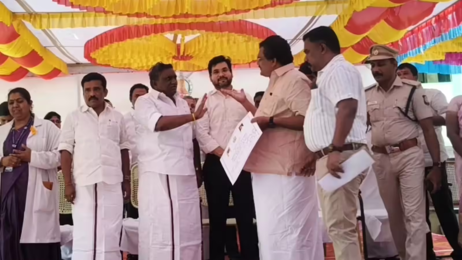 MP and MLA fight in front of the Collector at govt event