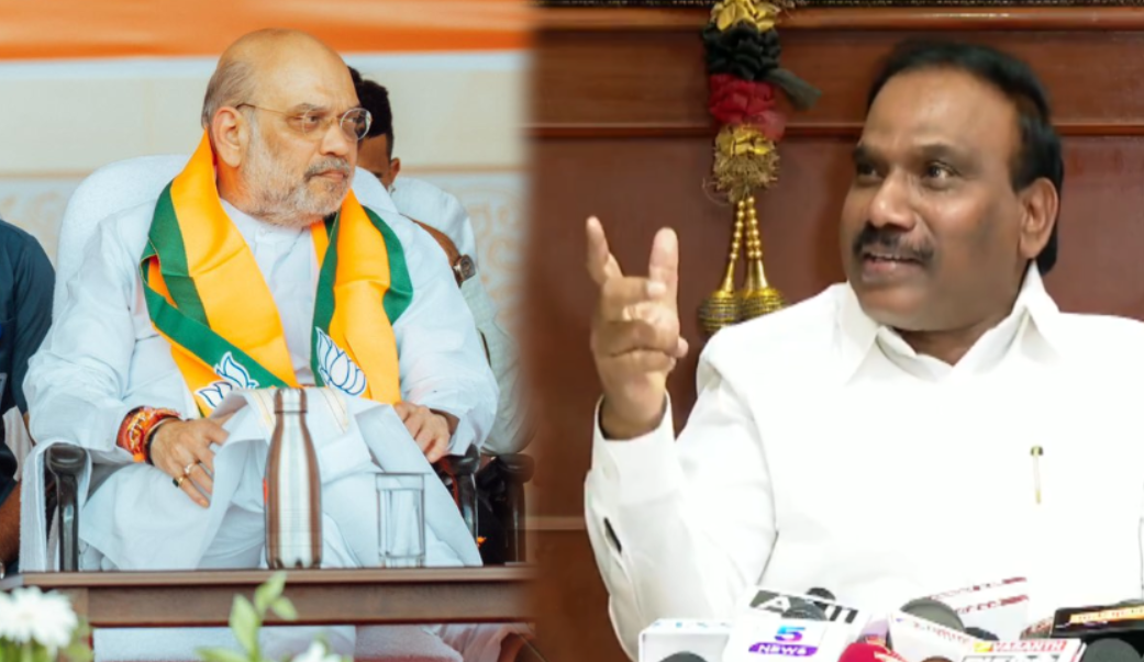 Amit Shah is scared after seeing Udhayanidhi - A Raja