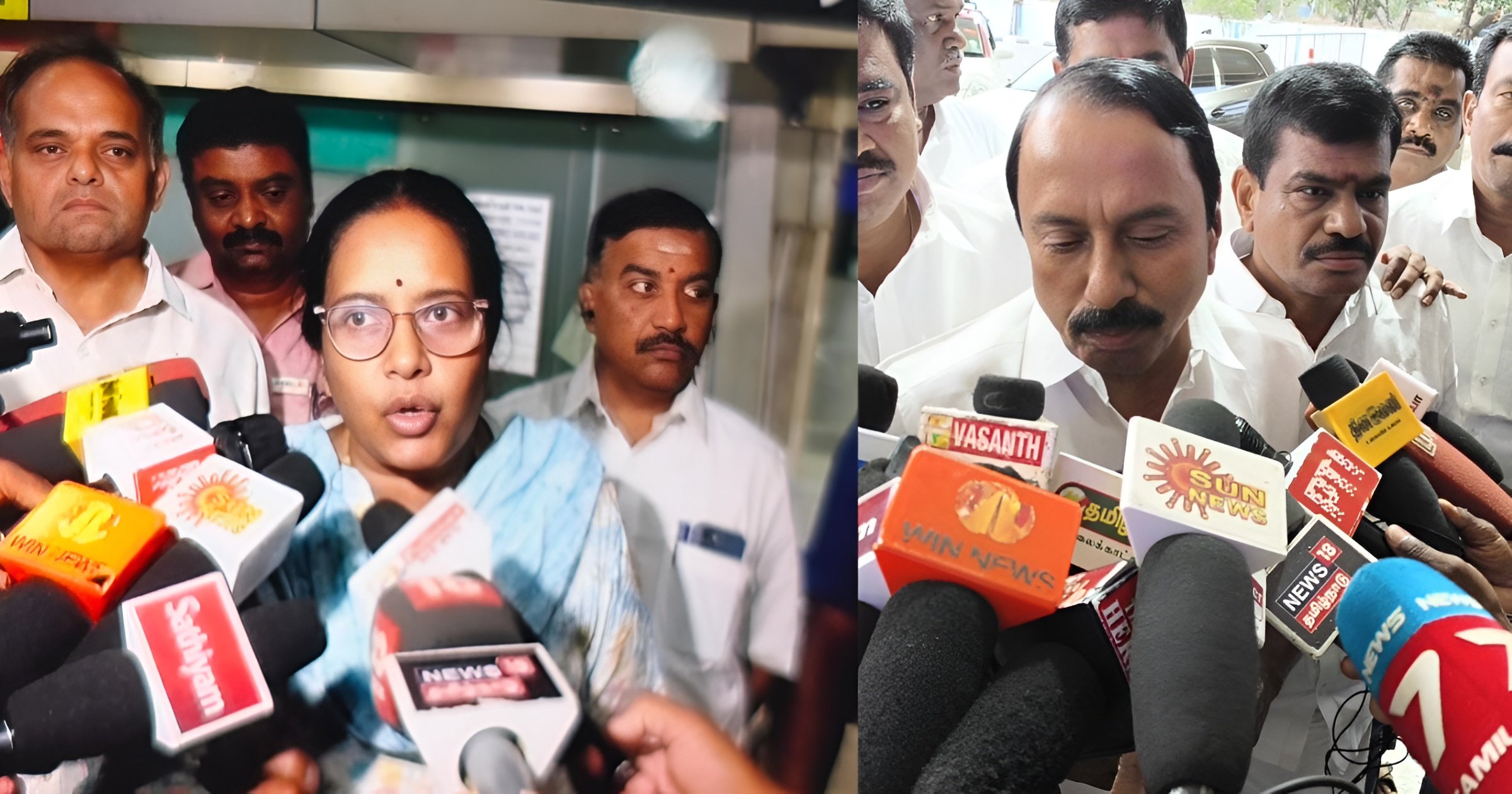 Sengottaiyan and Vanathi flew on the same plane