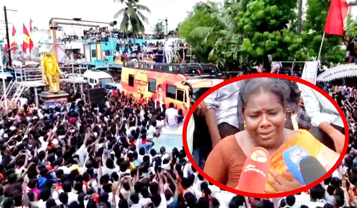 gold chain snatching at tvkvijay campaign at nagai