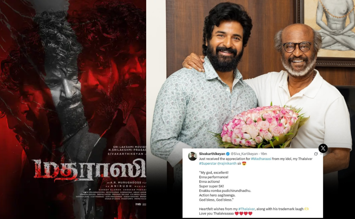 rajinikanth praises sivakarthikeyan for madharaasi