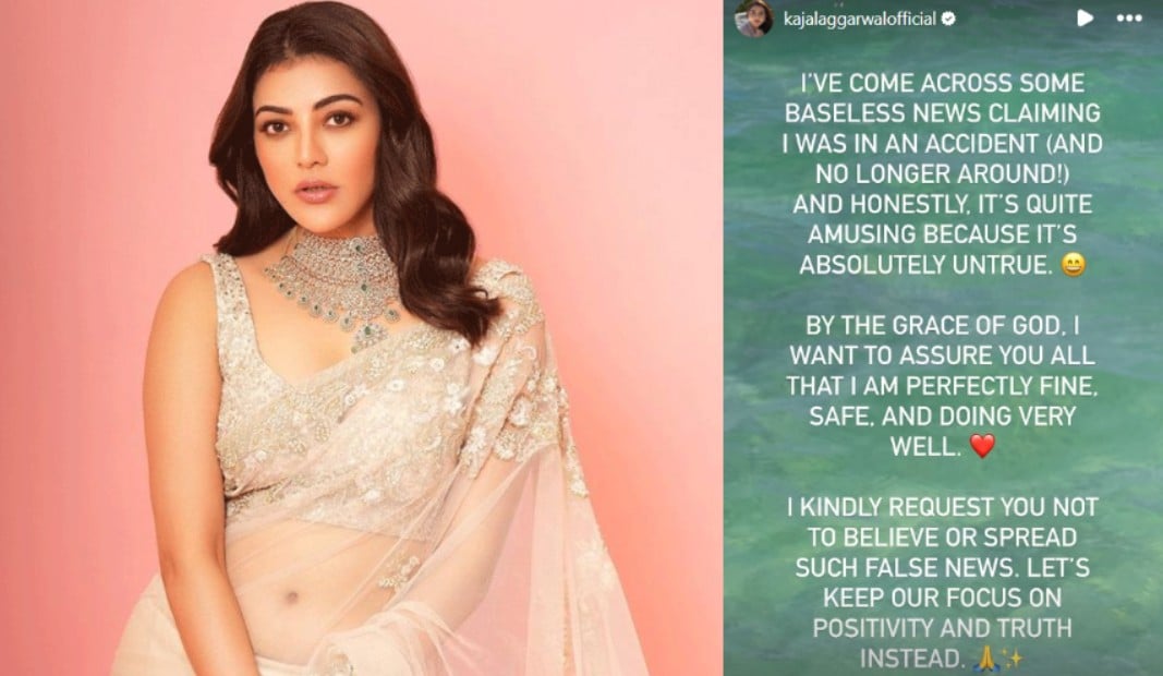is kajal aggarwal died in accident? what happend