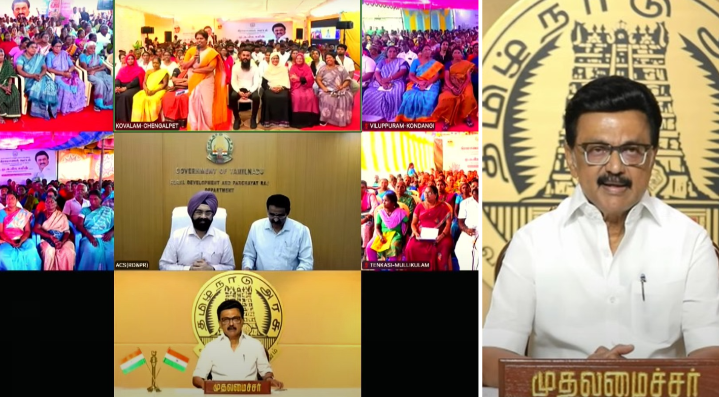 mkstalin joins village council meeting today