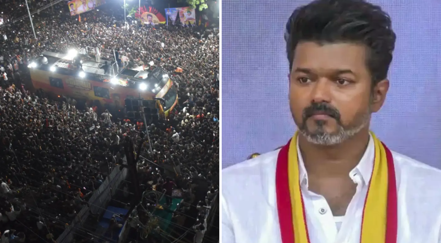 tvk vijay sent 20 laks for 39 families in karur
