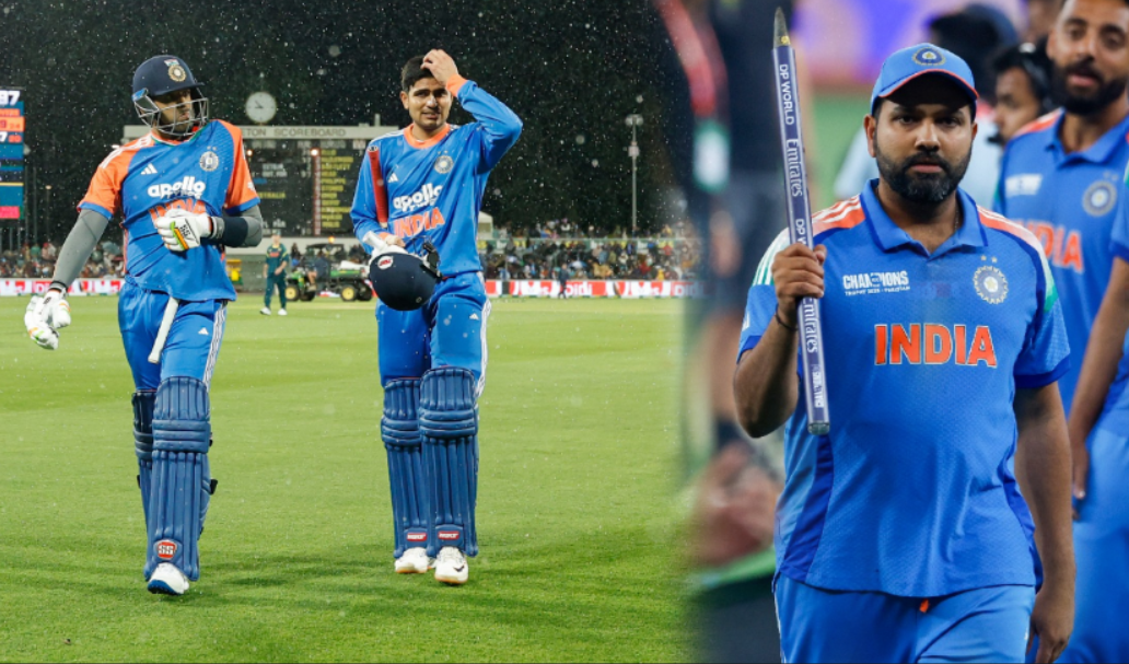 INDAUS 1t20 cancelled due to rain but rohit record