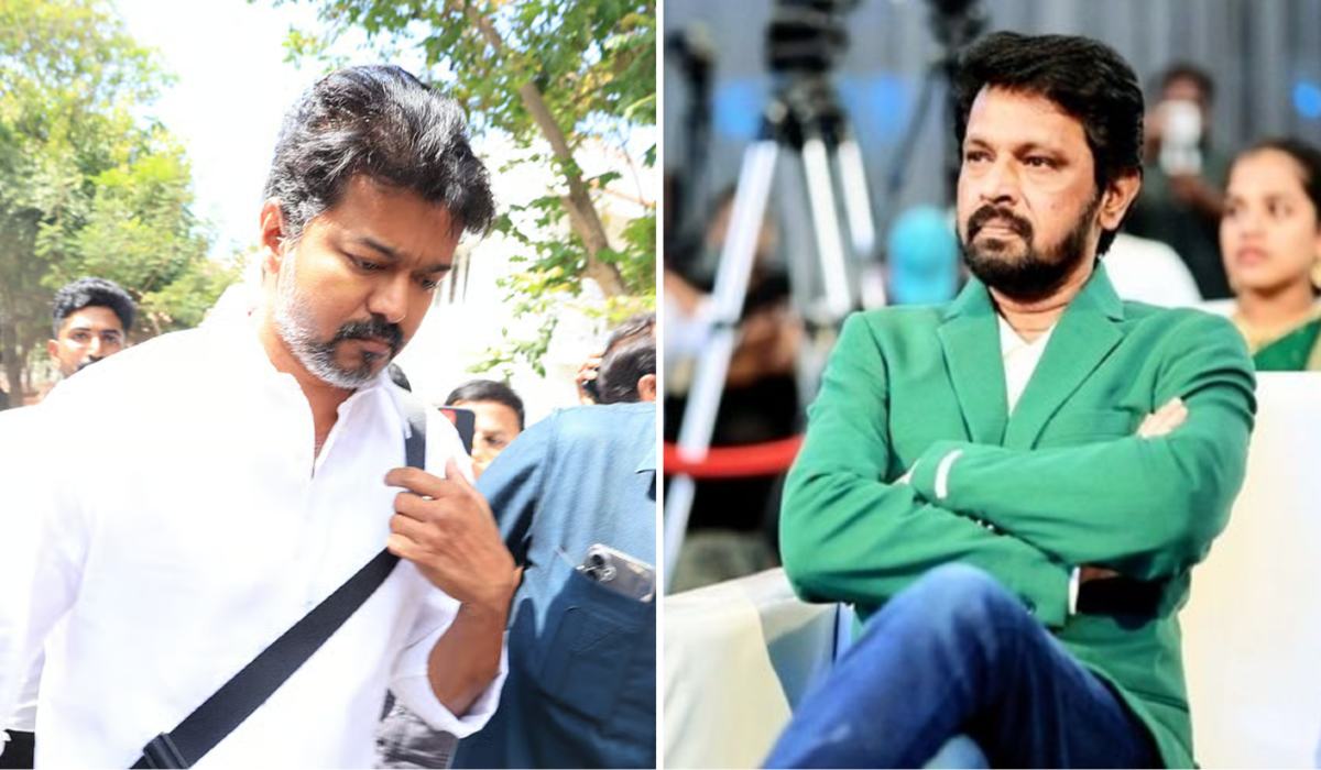 director cheran appreciate tvkvijay met with karur