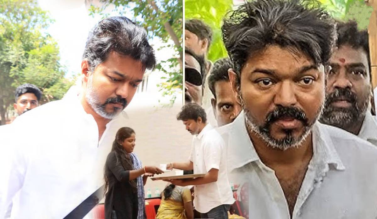 What did Vijay talk about with the victim's family in Mahabalipuram?