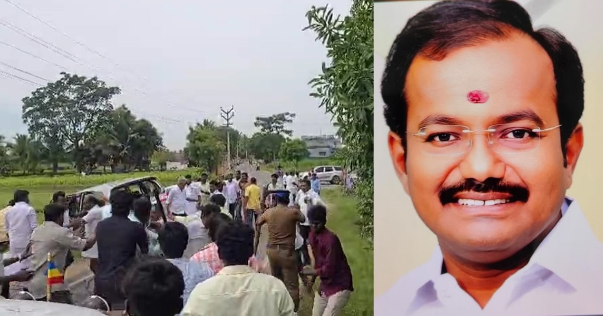 Stone-pelting attack on PMK MLA Arul car