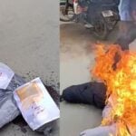 PM Modi's effigy burnt in Coimbatore