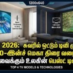 ces 2026 best tvs samsung micro rgb lg wallpaper oled tcl hisense tamil tech news