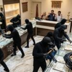 viral heist video indian american jewelry store robbery 70 seconds