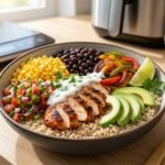 easy chicken burrito bowls recipe healthy 2026 meal prep