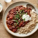 how to prepare rajma curry with brown rice protein meal recipe