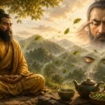 indian legend discovery of tea bodhidharma eyelids story