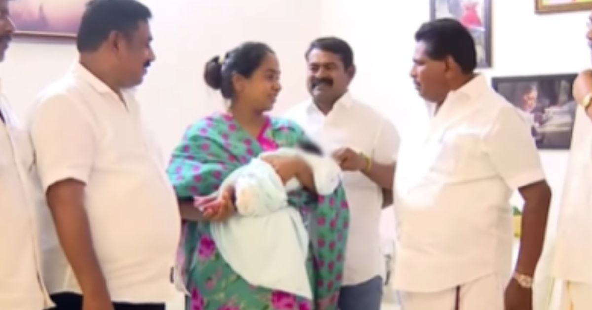 சீமான் குழந்தைக்கு மேள தாளங்களுடன் சென்று சீர் செய்த அனிதா ராதா கிருஷ்ணன்  - EX Minister Anitha Radhakrishnan meets seeman House