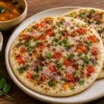 how to make hotel style onion uttapam recipe easy tiffin