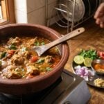 smoky baingan bharta recipe fire roasted eggplant peas