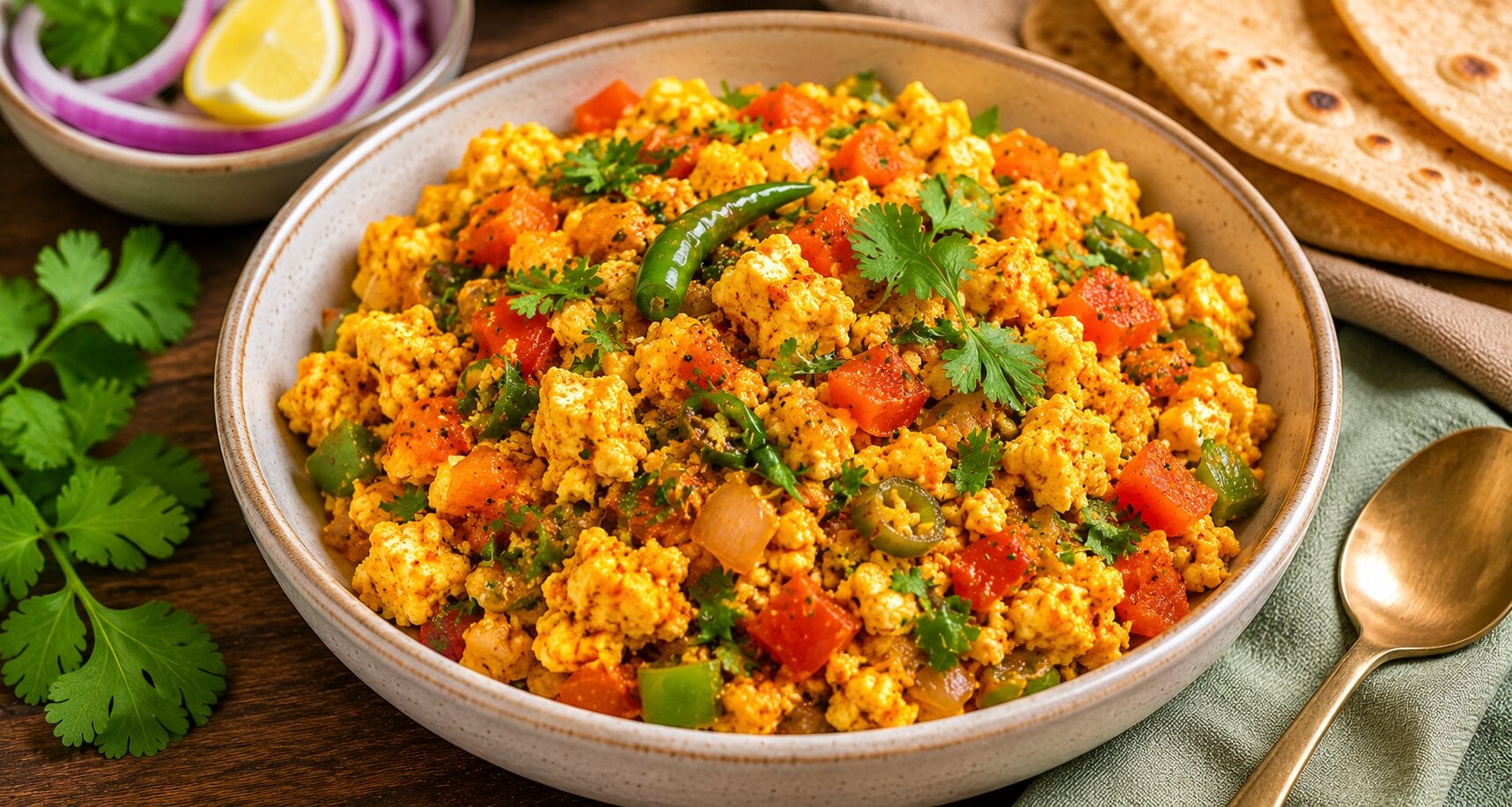 how to make hotel style paneer bhurji recipe easy side dish