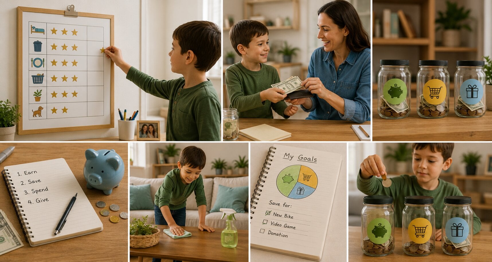 how to use chore and allowance system teach kids early financial literacy