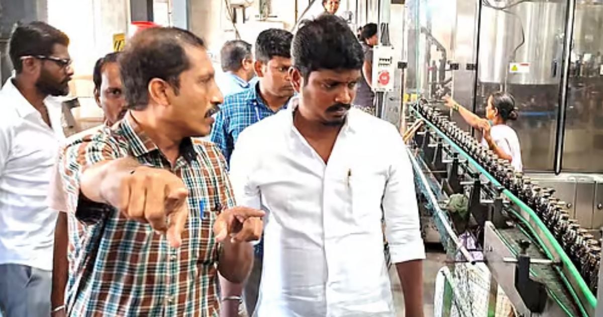டாஸ்மாக் தனியார்மயம் ஆக்கப்படுமா? - Minister Vignesh inspects tasmac liquor factory sriperumbudur