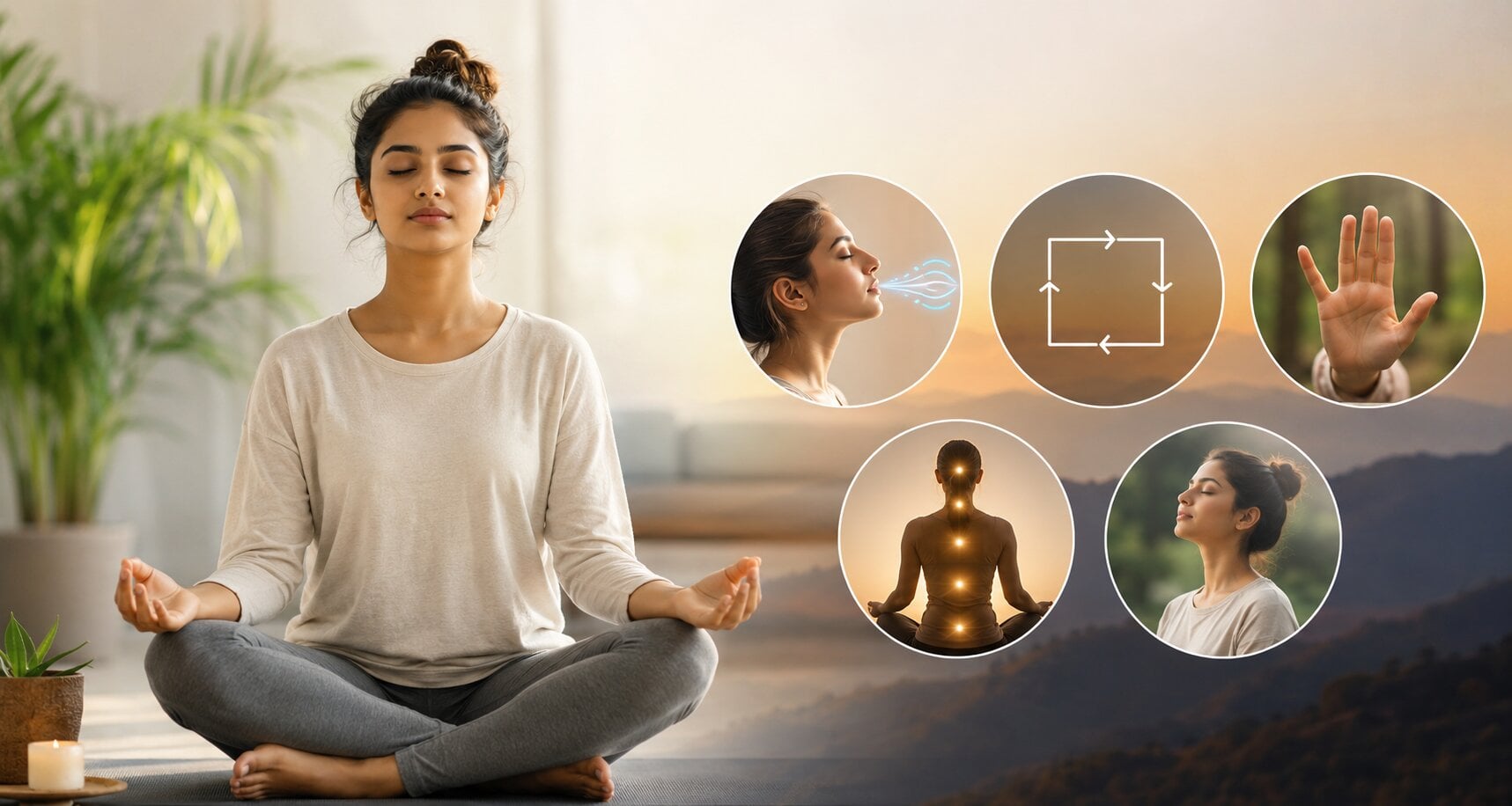 simple meditation breathing techniques reduce stress calm brain