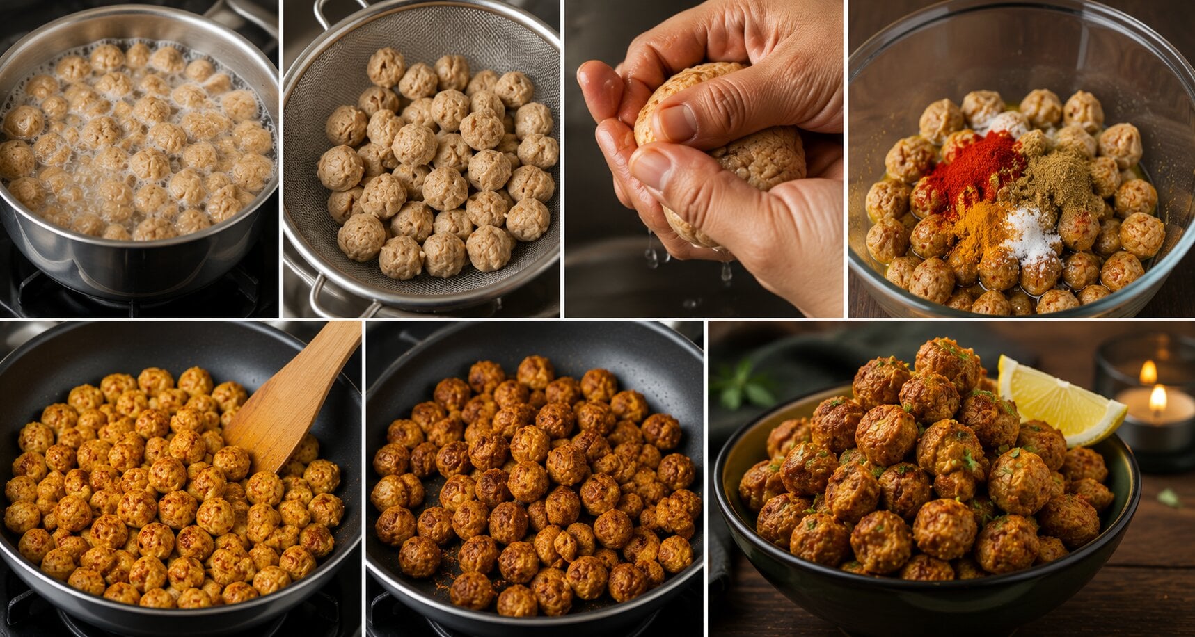 Midnight cravings - easy soya chunk snack recipe for healthy late night snack