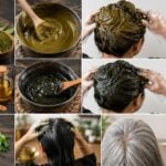 how to turn your grey hair black naturally henna indigo guide