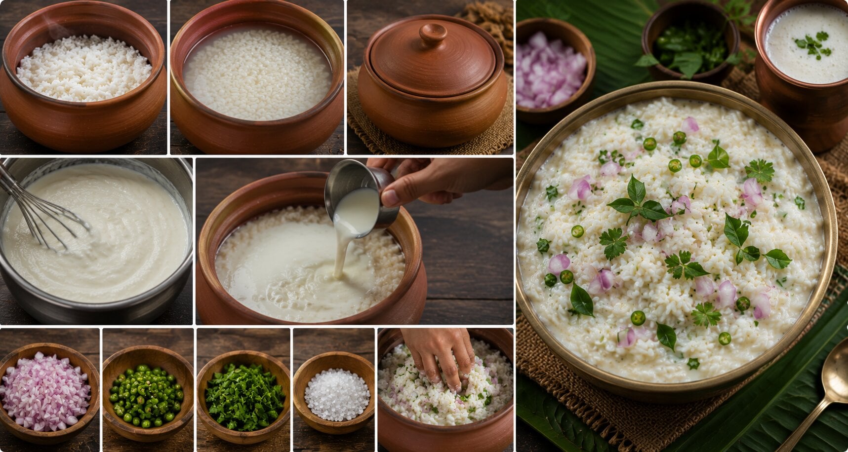 how to prepare fermented rice pazhaya sadham recipe