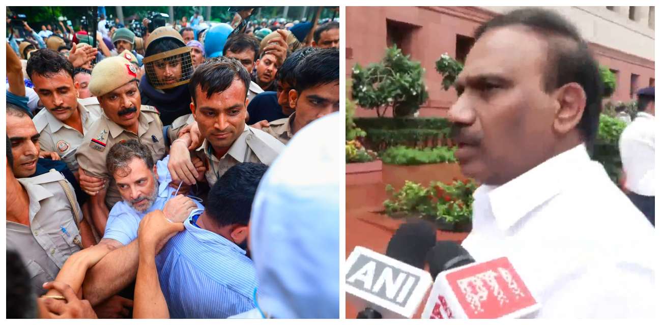 Rahul Gandhi's Protest: DMK A. Raja's One-Liner Reply