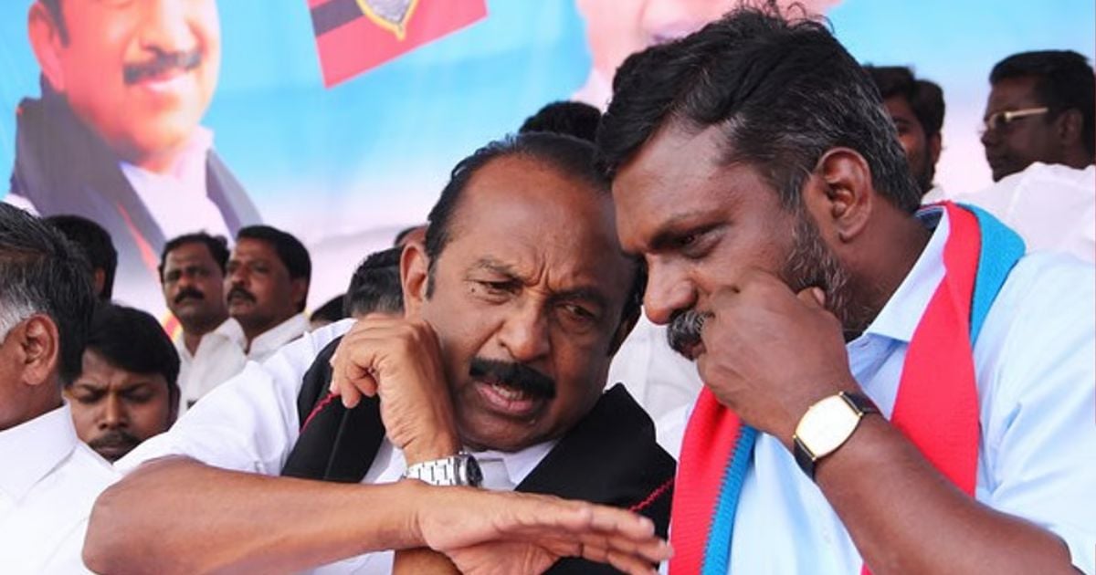 நோபல் பரிசு விமர்சனத்தை திரும்ப பெற்ற வைகோ - Vaiko withdraws nobel prize remark apologizes to Thirumavalavan