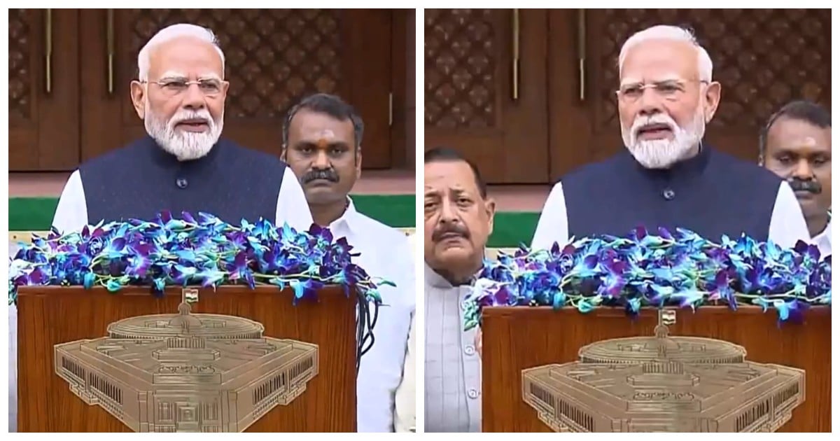 நாடாளுமன்றத்துக்குள் நுழையும் போதே ‘சம்பவம்’ செய்த மோடி Modi Takes Dig at Rahul Gandhi Ahead of Parliament Session