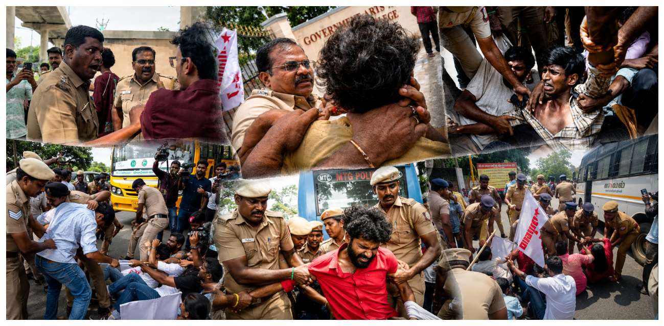 Students outrage across Tamil Nadu: Police repression in 'Delhi' style