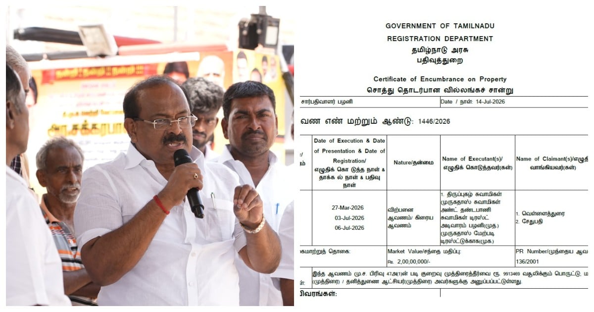 Palani Temple Land Issue