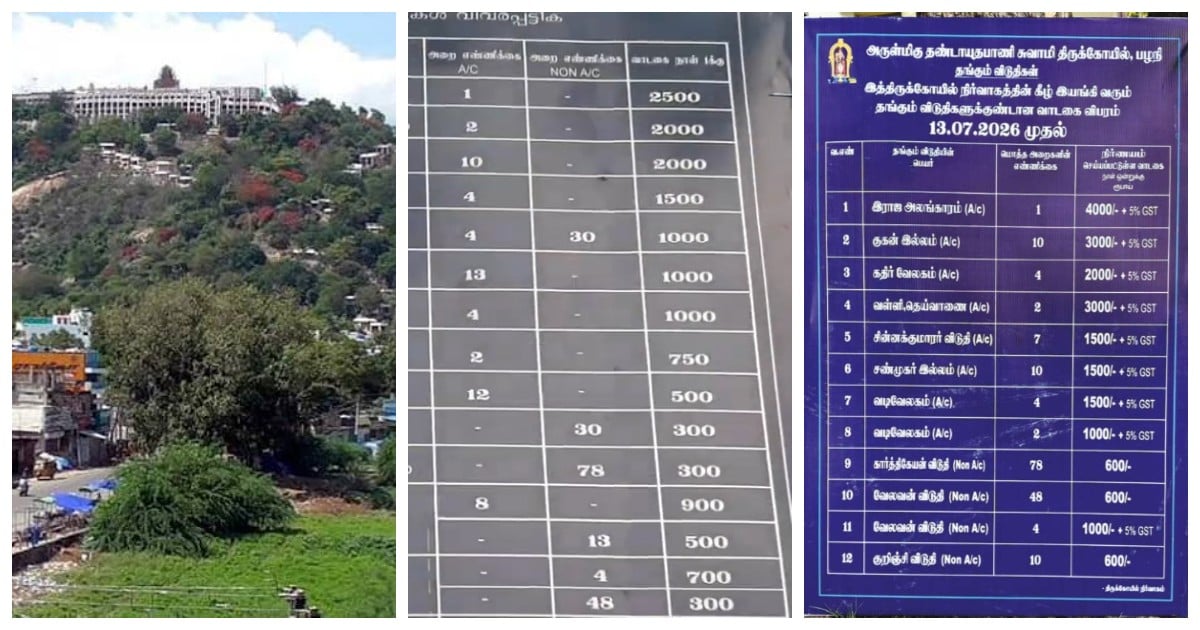 Shocking Hike in Room Tariffs for Devotees in Palani