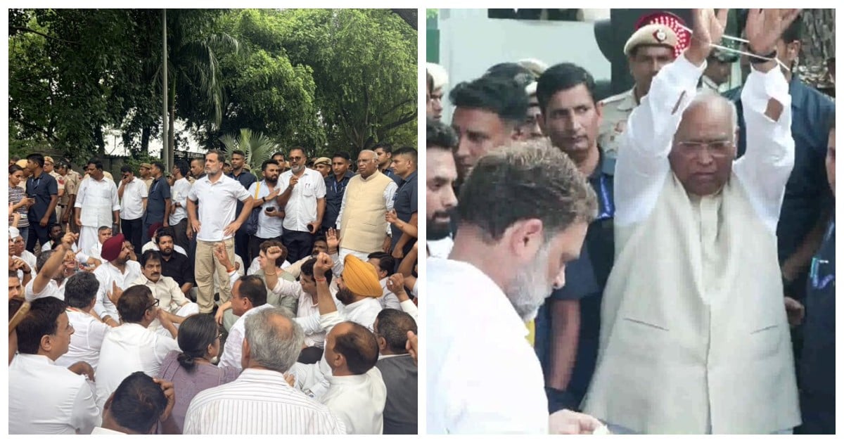 மோடி இல்லம் முற்றுகை: ராகுல் காந்தி திடீர் போராட்டம்! Modi Residence Siege: Rahul Gandhi's Sudden Protest!