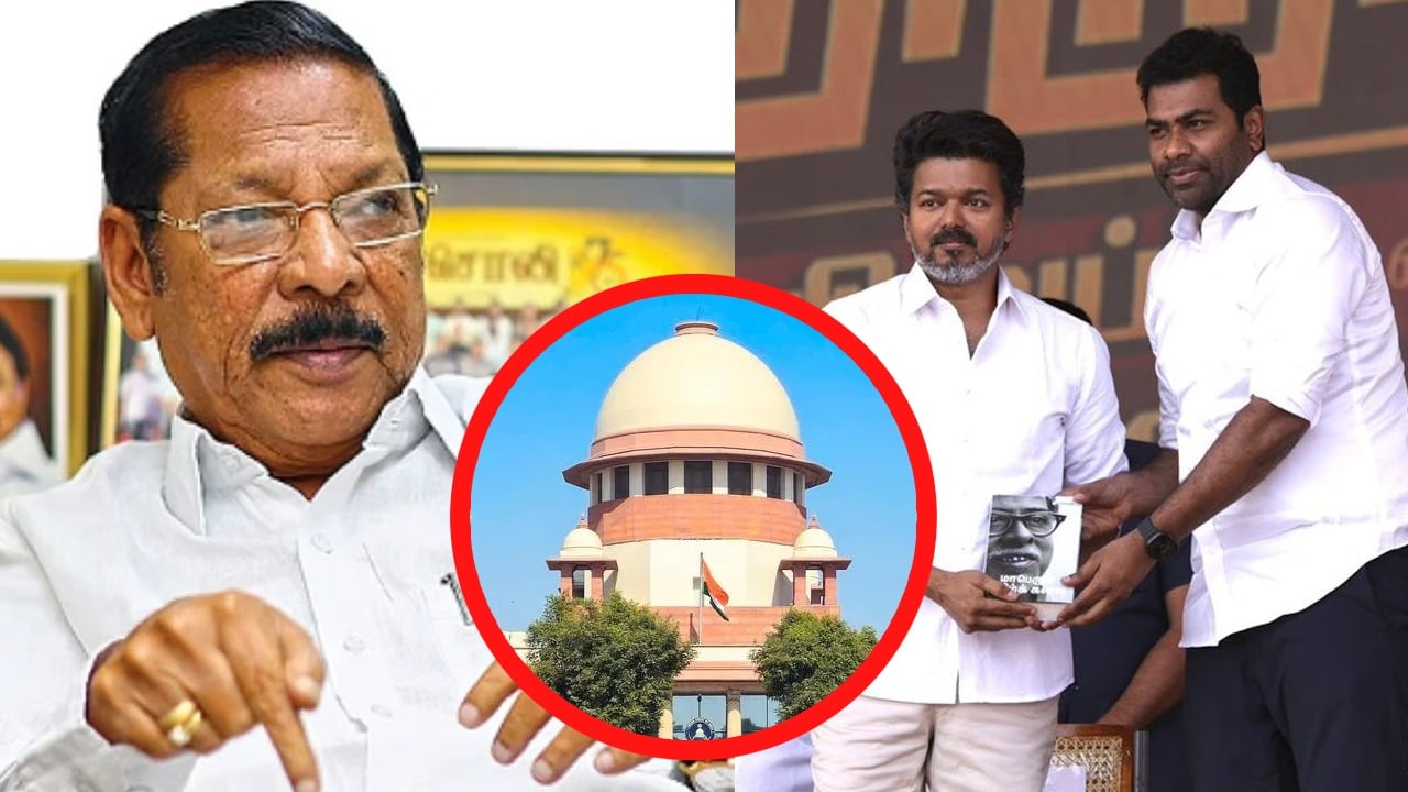 ஆதவ் அர்ஜூனாவுக்கு எதிரான வழக்கு : உச்ச நீதிமன்றம் கேள்வி - வாபஸ் பெற்ற திமுக! rs bharathi case against adhav arjuna and cm vijay karur visit