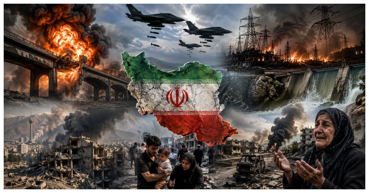 civilian infrastructure in Iran crippled by U.S. airstrikes