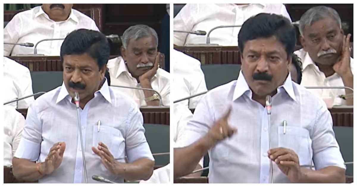 AIADMK's C.V. Shanmugam Slams Congress, BJP in Tamil Nadu Assembly