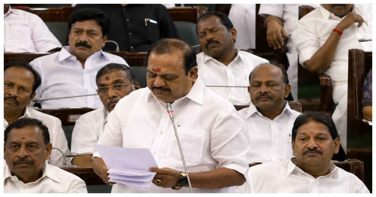 கர்நாடகா ‘வாய்ஸில்’ பேசும் புஸ்ஸி ஆனந்த்.. சட்டசபையில் அதிமுக விளாசல்! TVK Minister Anand Speaking in Karnataka's Voice... AIADMK Slams in Assembly