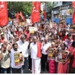 CPIM Stages Statewide Protests Denouncing Vijay Govt Action Against Left Parties