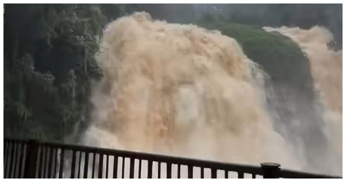 Raging Cauvery Floods Karnataka: Roaring Waterfalls