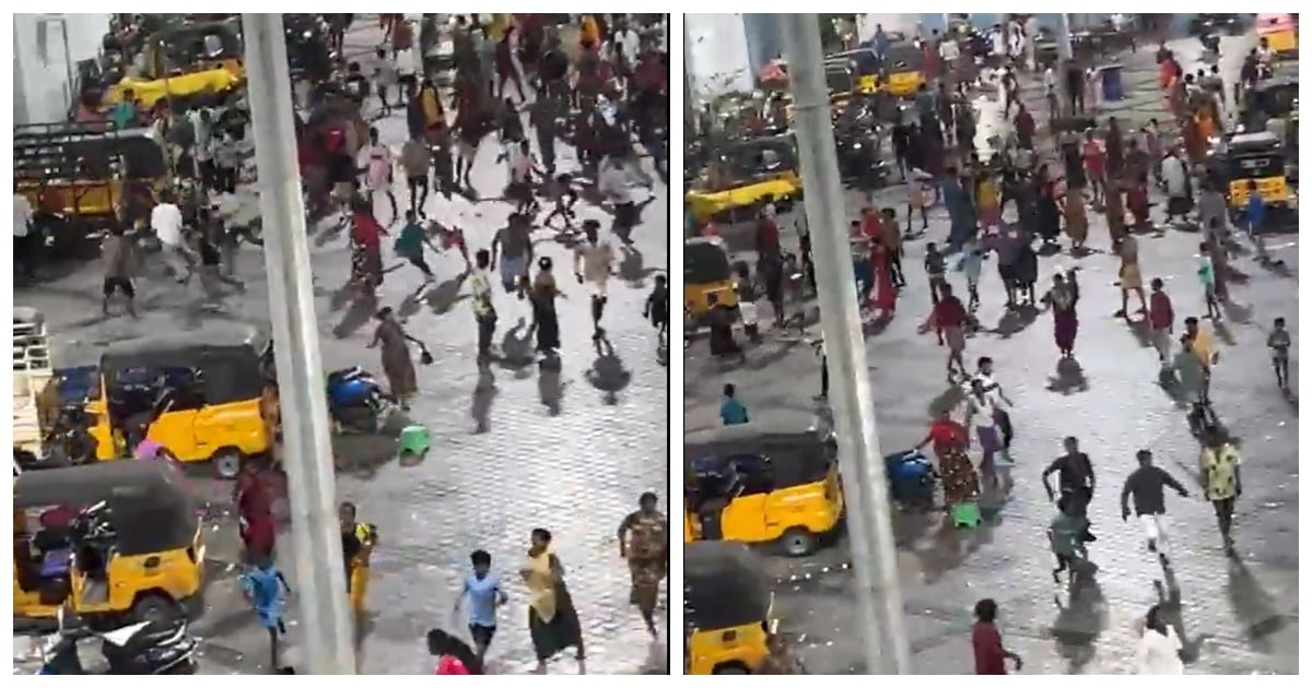 Group Clash in Chennai – Public Flees in Panic