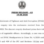 TNEB Irregularities: DVAC Conducts Raids at 60 Locations Across Tamil Nadu
